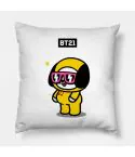 Bt21 Throw Pillow — Red Classic Ver.