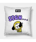 Bt21 Throw Pillow — Gold Edition