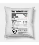 مخدة Red Velvet — إصدار "Nutritional Facts" • قماش مخملي/بلش — Red Velvet Limited Edition