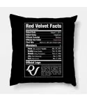 وسادة بلَش Red Velvet — إصدار "Nutritional Facts" • قماش مخملي/بلش — Red Velvet Limited Edition