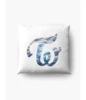 Twice Throw Pillow LOGO — Silver Edition