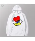Bt21 Zip Hoodie — White Edition