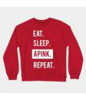 Apink K pop Sweatshirt EAT SLEEP REPEAT — Beige Stylish Ver.