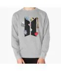 Bt21 Unisex Sweatshirt — White Retro Ver.