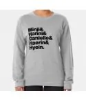 Newjeans Sweatshirt All Members Names — White Casual Ver.
