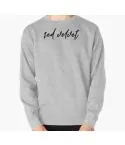 Red Velvet Oversized Sweatshirt Cursive Typography — Silver Retro Ver.