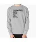 Wanna One K pop Sweatshirt All Members Name — Casual Ver.