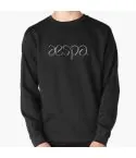 Aespa Unisex Sweatshirt LOGO — Purple Casual Ver.