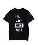 Ateez T shirt Eat Sleep Repeat — Premium Ver.