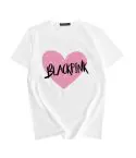 Black Pink T shirt Heart — Black Edition