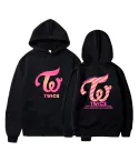 هودي أوفرسايز Twice — إصدار "Twice" — Twice Black Hoodie