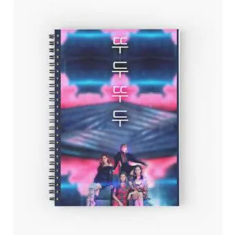 Black Pink Spiral Notebook Signature — Black Retro Edition