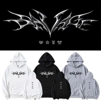 هودي أوفرسايز Aespa — إصدار "SAVAGE" — Aespa Oversized Ver.