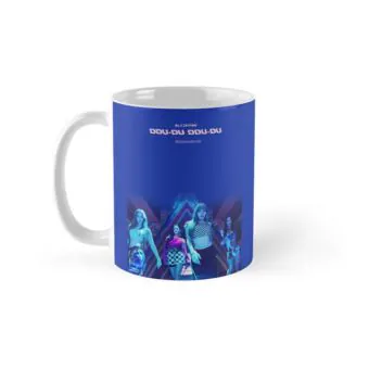 Black Pink Travel Mug Signature Logo — White Retro Ver.