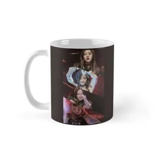 Black Pink K pop Mug Minimal Logo — Red Premium Ver.
