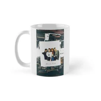 Black Pink Insulated Cup Photo Print — Blue Casual Ver.