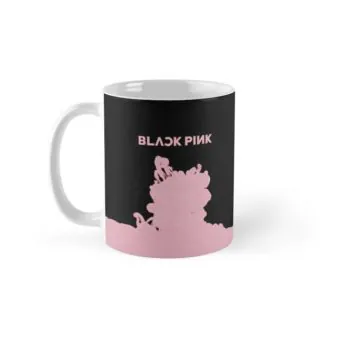 Black Pink Travel Mug Neon Script — Gold Classic Ver.