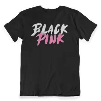 Black Pink T shirt Signature — Black Classic Ver.