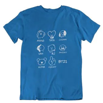 تيشيرت يونيسكس Bt21 — إصدار "BT21" — Bt21 Oversized Ver.