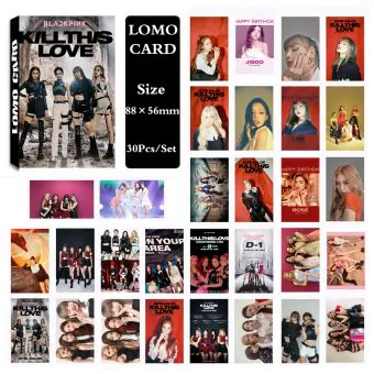 Black Pink Photocard Set Display Ready — Beige Retro Ver.