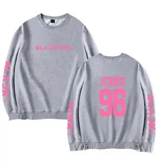 Black Pink K pop Sweatshirt Signature — White Retro Ver.