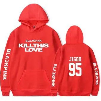 هودي أوفرسايز Black Pink — إصدار "JISOO" — Black Pink Black Hoodie