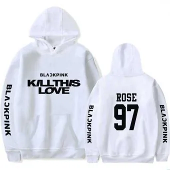 هودي سحاب Black Pink — إصدار "ROSE" — Black Pink Black Hoodie