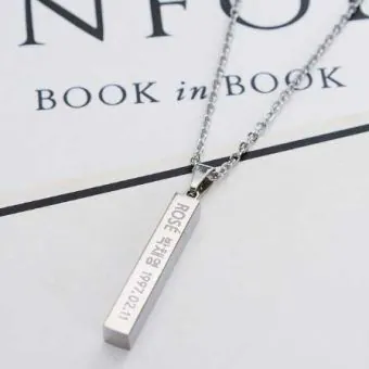 Black Pink Layered Necklace Name — Silver Limited Ver.