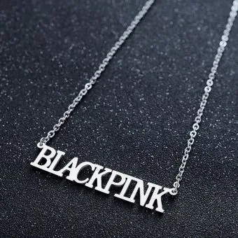 Black Pink Chain Necklace Name (Black) — Blue Limited Ver.