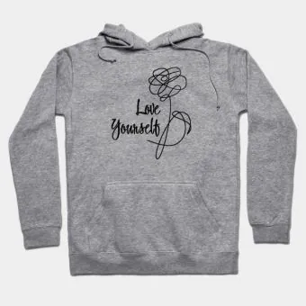 هودي بولوفر Bts — إصدار "BTS" — Bts Black Hoodie