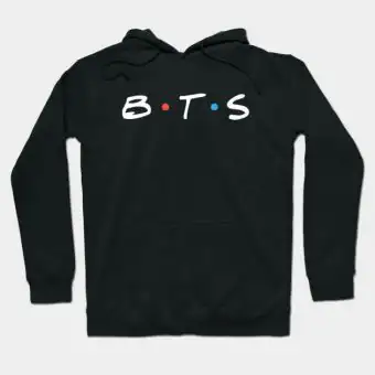 هودي أوفرسايز Bts — إصدار "BTS" — Bts Black Hoodie