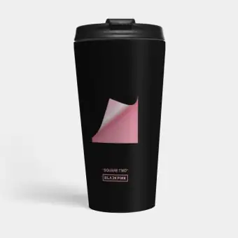 كوب حافظ Black Pink — إصدار "Signature Logo" — Black Pink White Edition