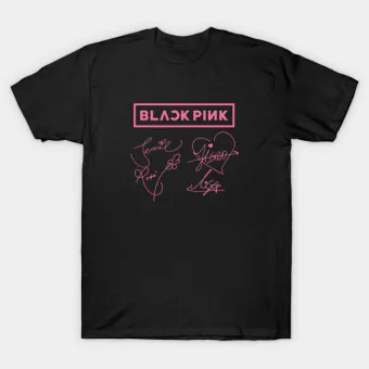 تيشيرت يونيسكس Black Pink — إصدار "Signature" — Black Pink Vintage Style
