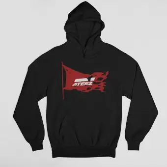 هودي بولوفر Ateez — إصدار "ATEEZ" — Ateez Black Hoodie