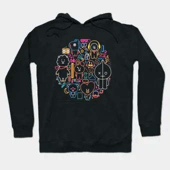 Bt21 Unisex Hoodie — Red Retro Ver.