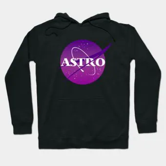 هودي سحاب Astro — إصدار "ASTRO" — Astro Black Hoodie