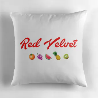 Red Velvet Throw Pillow Signature (Velvet) — Purple Stylish Ver.