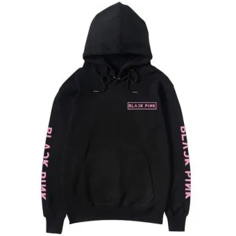 Black Pink Pullover Hoodie Signature — Gold Classic Ver.