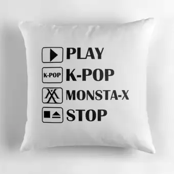 Monsta X Throw Pillow Monsta — White Edition