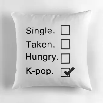 Kpop Throw Pillow Signature — Beige Exclusive Ver.