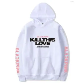 Black Pink Hoodie Signature — White Stylish Ver.