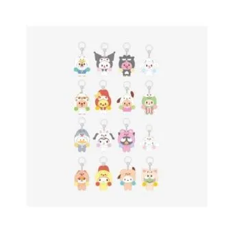 ميدالية STRAY KIDS SKZOO X SANRIO CHARACTERS — SECRET FLOCKED FIGURE KEYRING (CHEER UP Ver.)