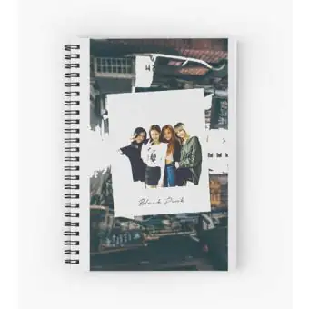 Black Pink Spiral Notebook Signature — White Limited Ver.
