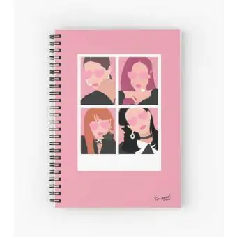 Black Pink Notebook Signature — Black Stylish Ver.