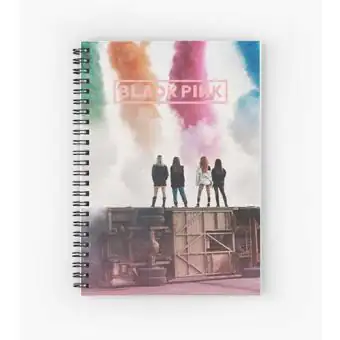Black Pink Spiral Notebook Signature — Beige Limited Ver.