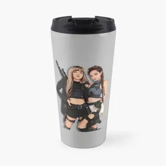 Black Pink Insulated Tumbler Holographic — Gold Retro Ver.