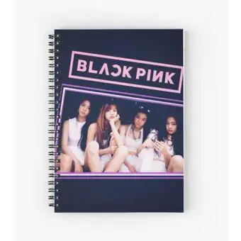 Black Pink Spiral Notebook Signature — Pink Deluxe Ver.
