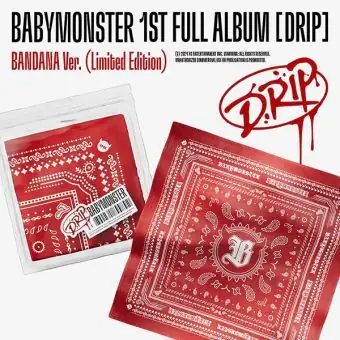 البوم اصلي BABYMONSTER 1st DRIP BANDANA Ver Limited