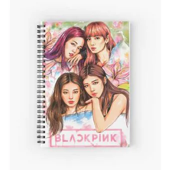 Black Pink K pop Notebook Signature — Purple Edition