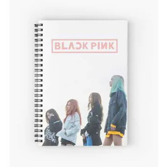 Black Pink Spiral Notebook Signature — Pink Exclusive Ver.